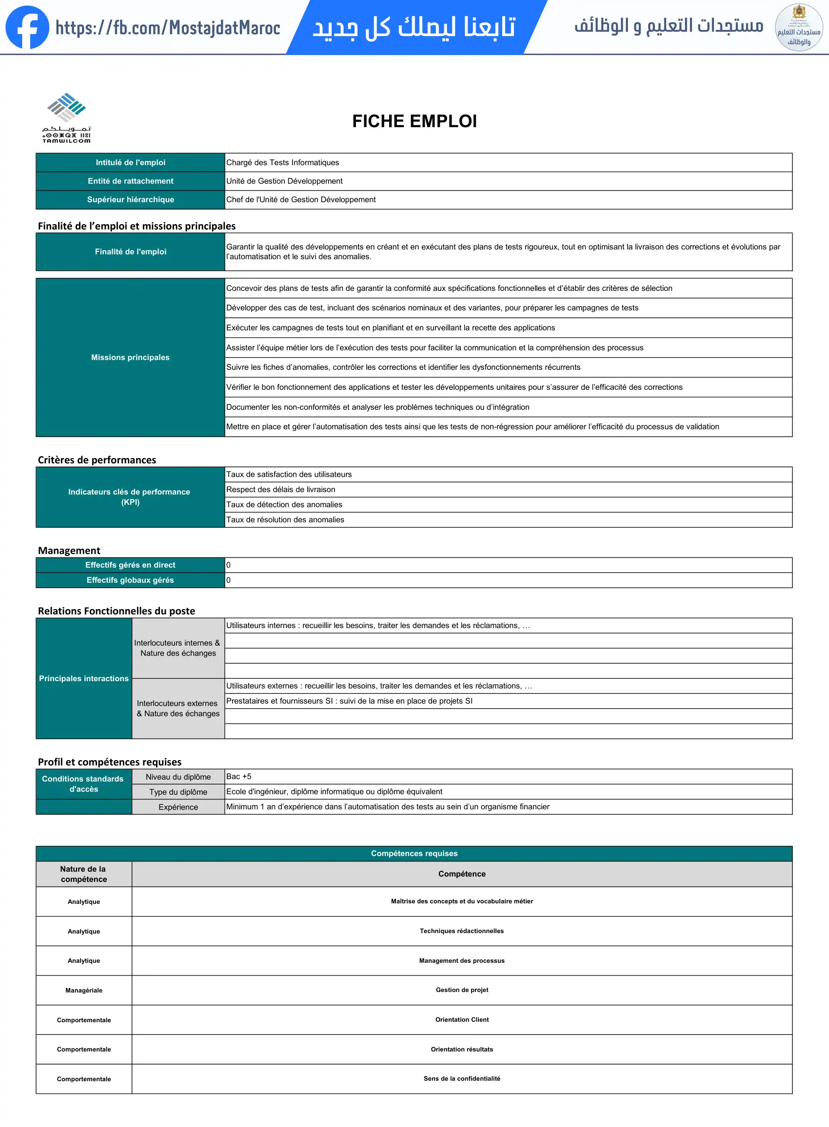 مباراة لتوظيف مكلف باختبارات الكمبيوتر - 2